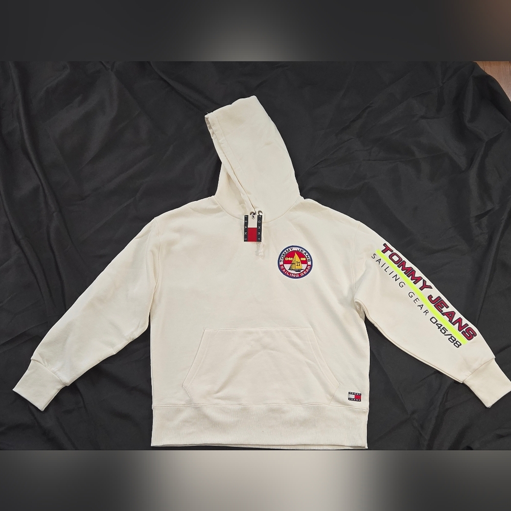 Tommy Hilfiger Cream Hoodie for Men